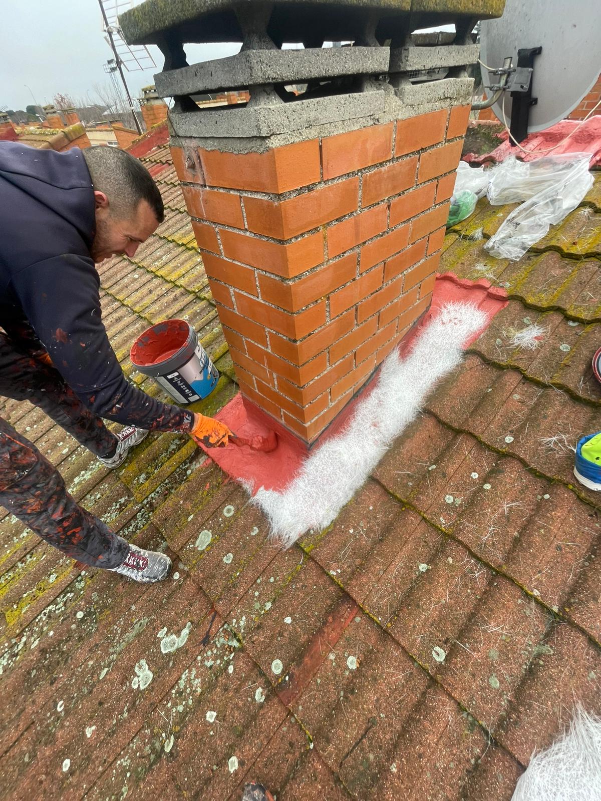 Saneamiento de chimeneas tejado Madrid